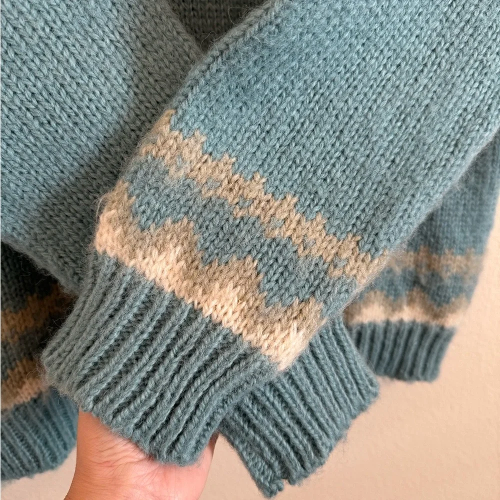 NORLENDER Pure New Wool Sweater Vintage Pullover Crewneck Norway Made